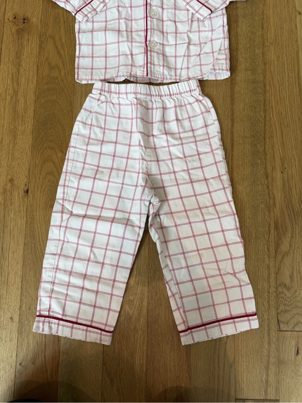 💗 Petite Plume Pink Windowpane Pajama Set Girls 3T Classic